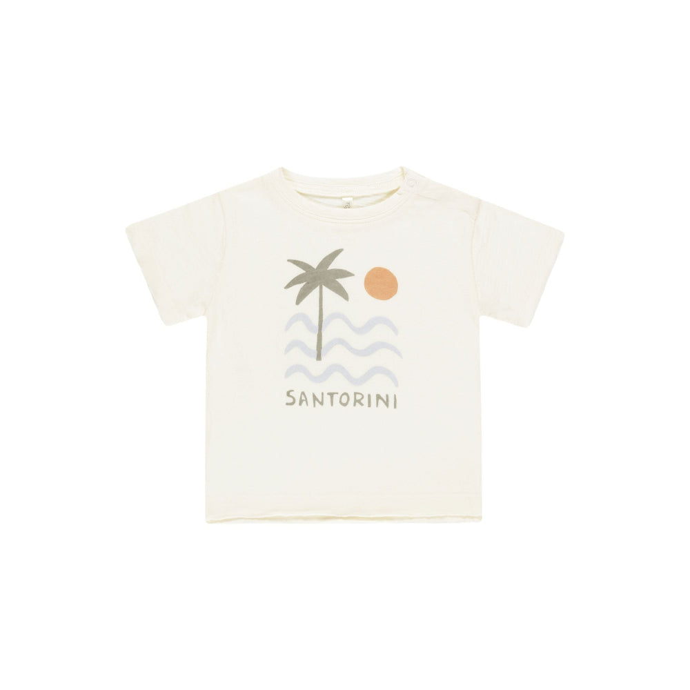 Raw Edge Tee - Santorini