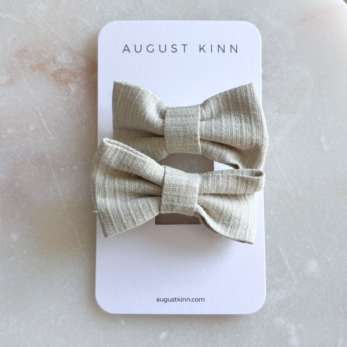 Mini Hair Clips - Green (set of 2)