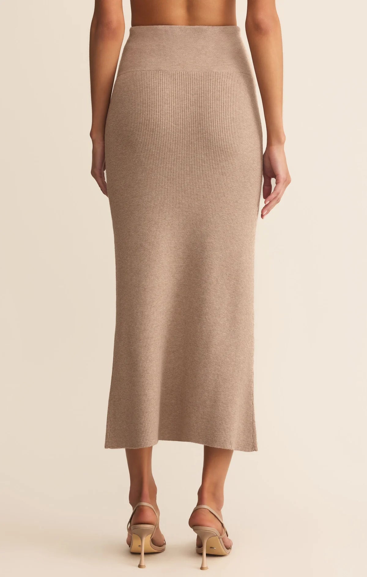 Eloise Ribbed Skirt - Natural Heather