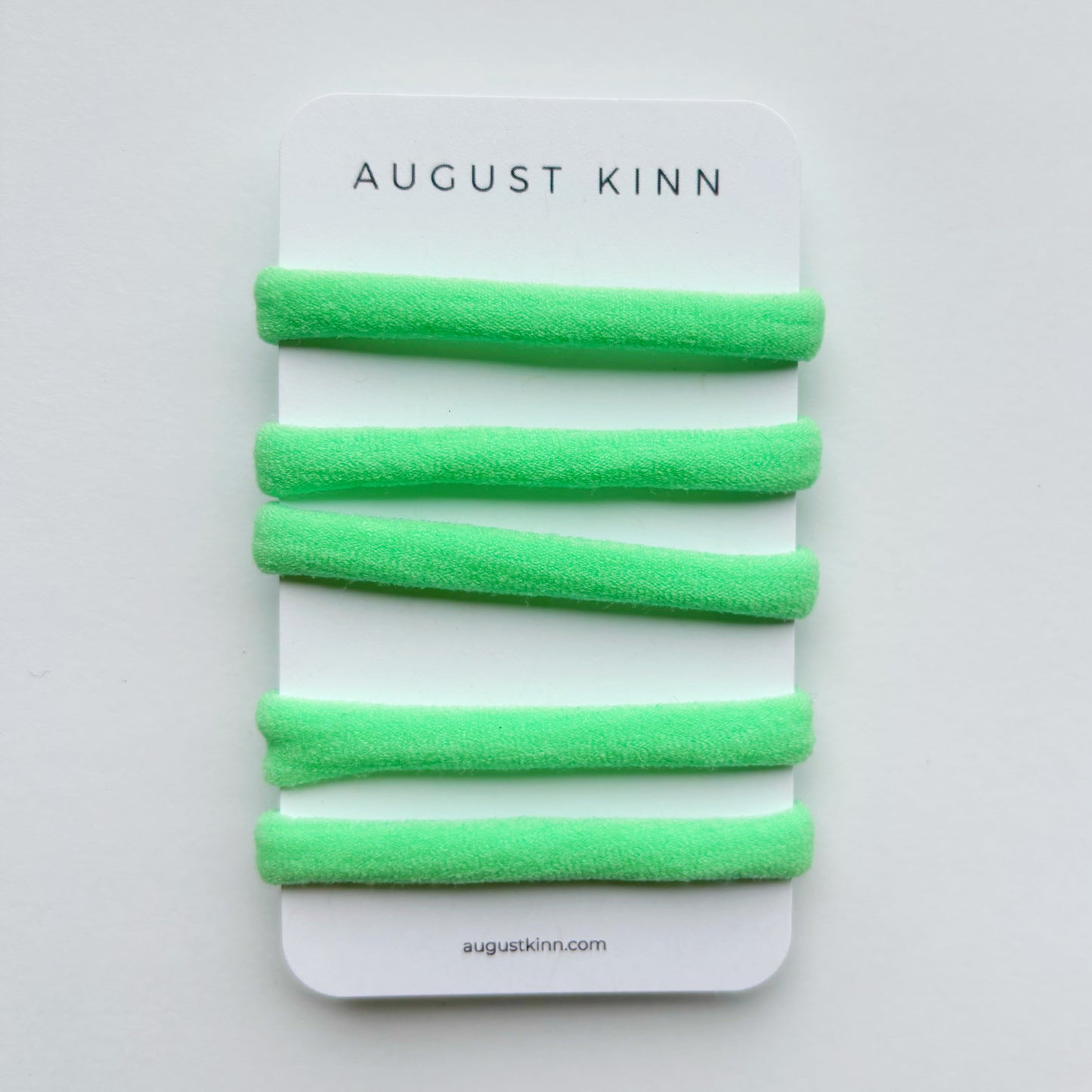 Nylon Hair Ties (Set of 5) - Green