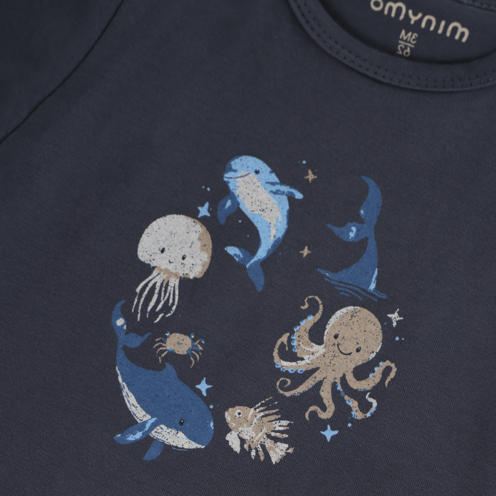 Short Sleeve Bodysuit - Sea Creatures