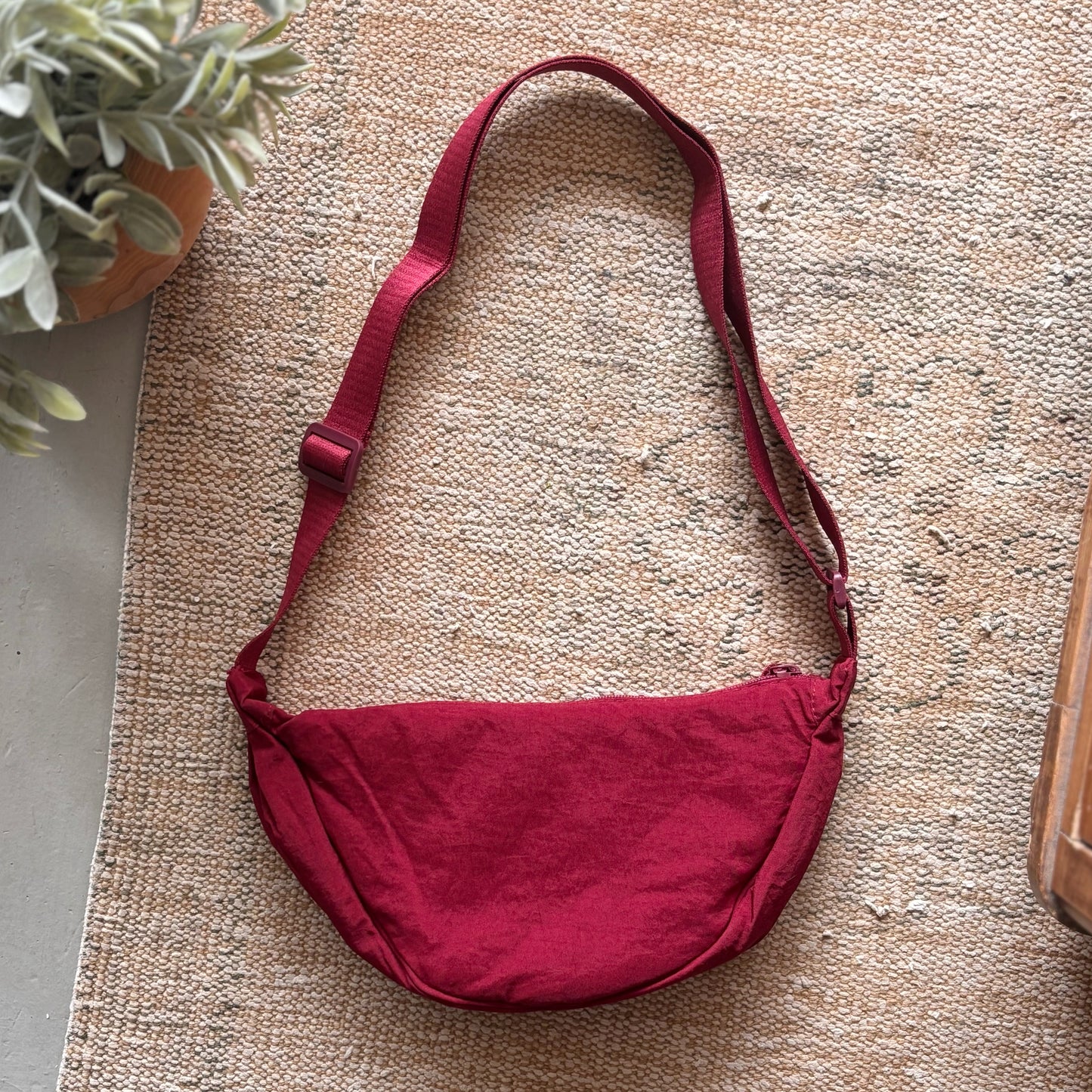 Nylon Crossbody Bag - Red