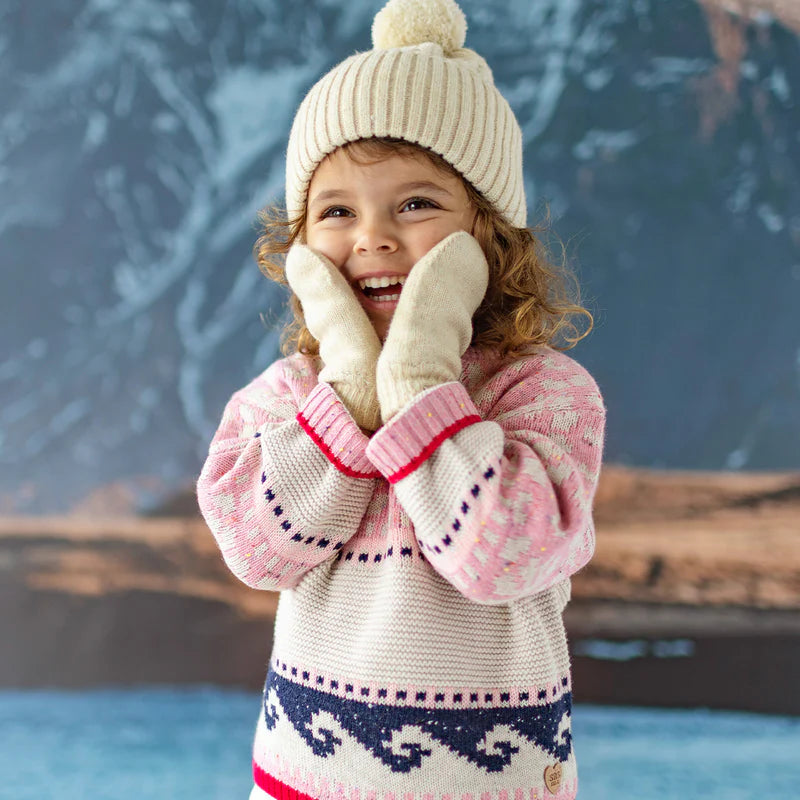 Baby Cable Knit Sweater - Pink