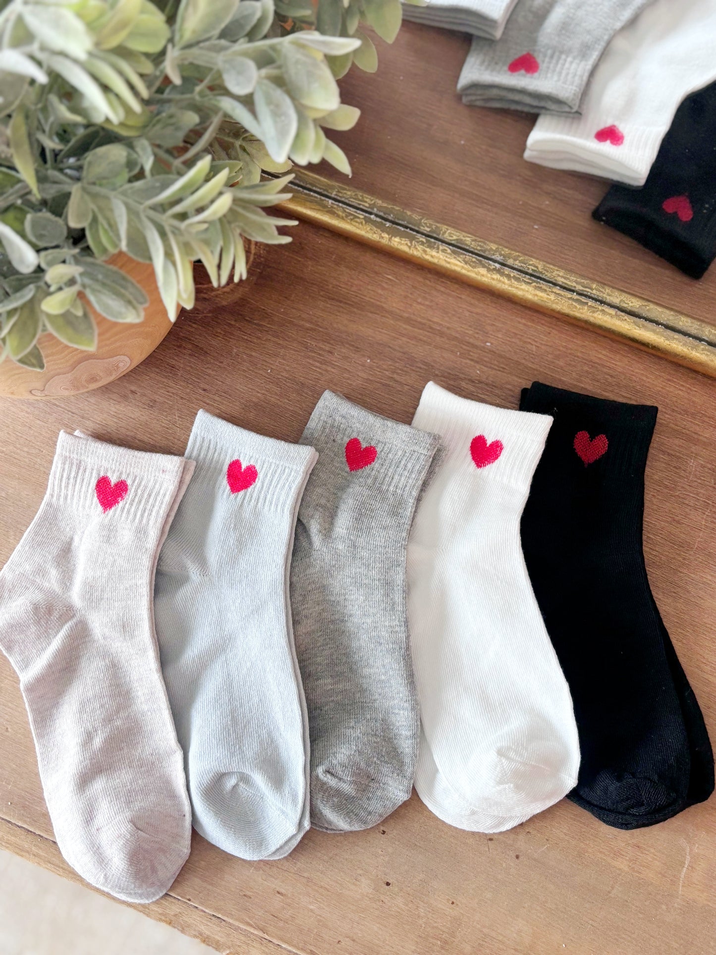 Red Heart Socks - Black