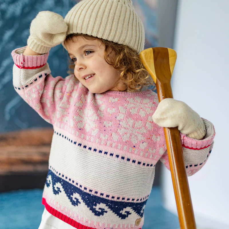 Baby Cable Knit Sweater - Pink