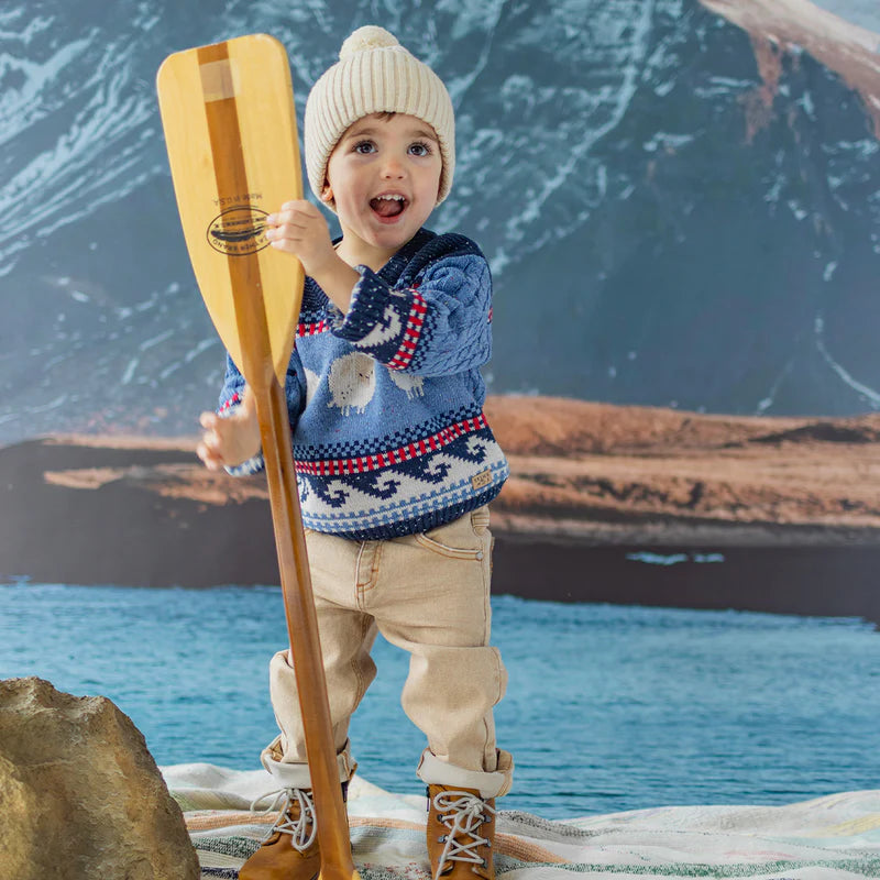 Baby Cable Knit Sweater - Blue