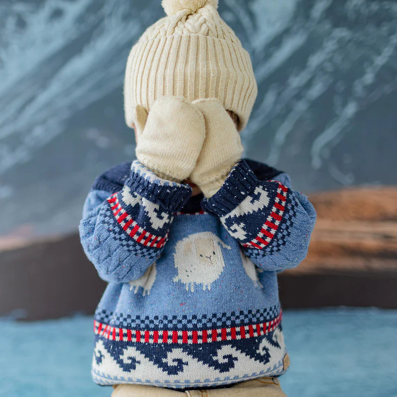 Baby Cable Knit Sweater - Blue