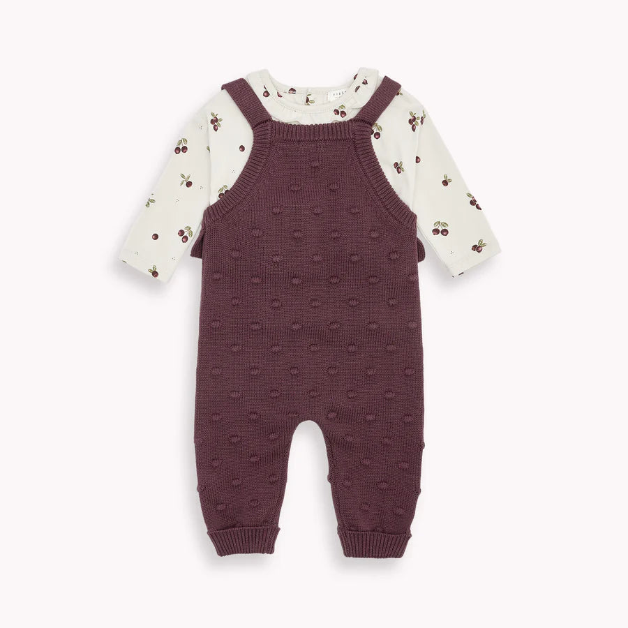 Sweaterknit Overall Set - Huckleberry