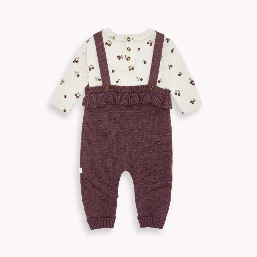 Sweaterknit Overall Set - Huckleberry