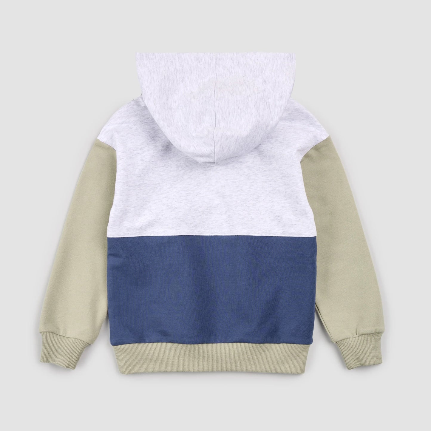 Hooded Sweatshirt - Blue Colour Block