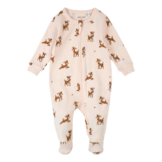 Footed Sleeper - Reindeer