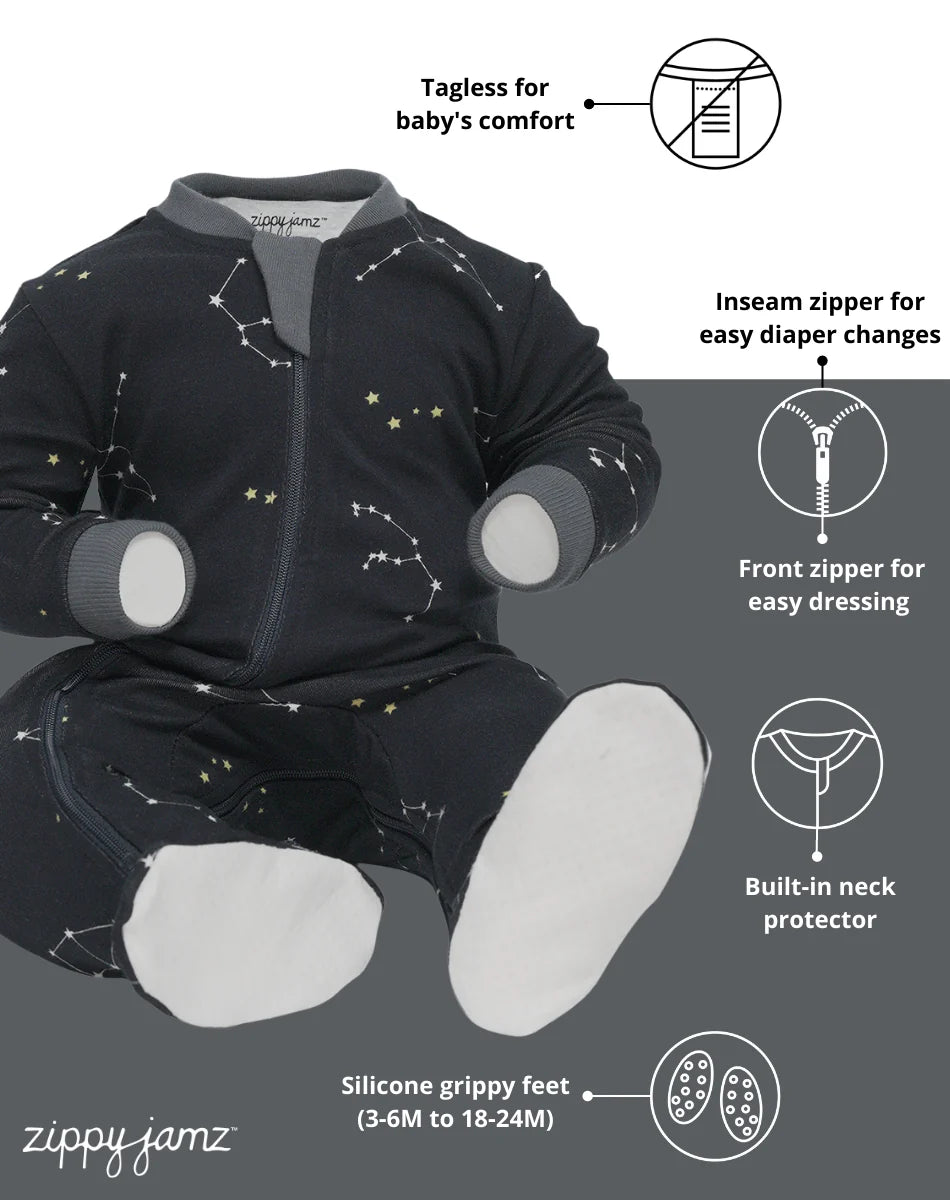 Organic Cotton Sleeper - Galaxy Love, Navy