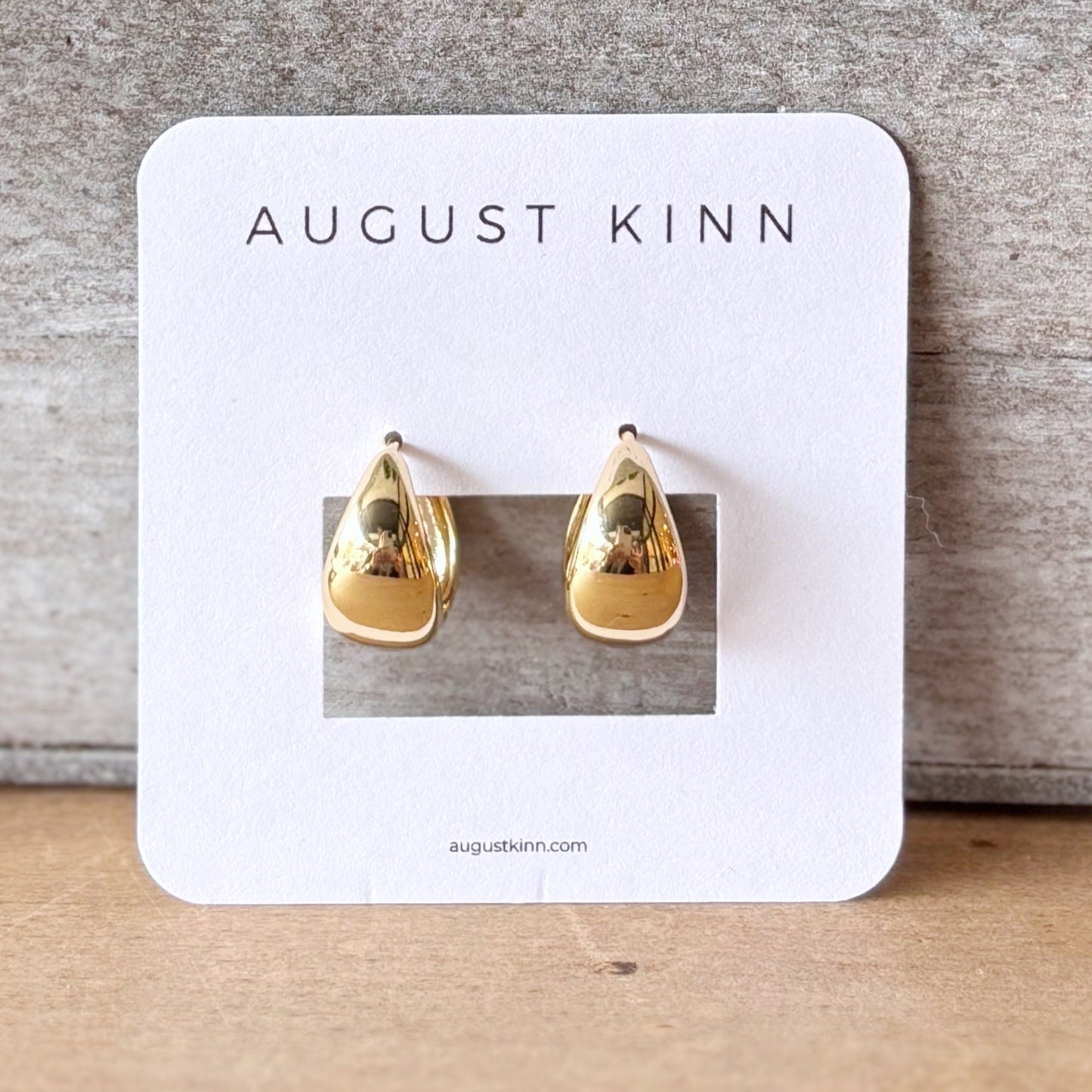 Gold Tapered Hoop Earrings