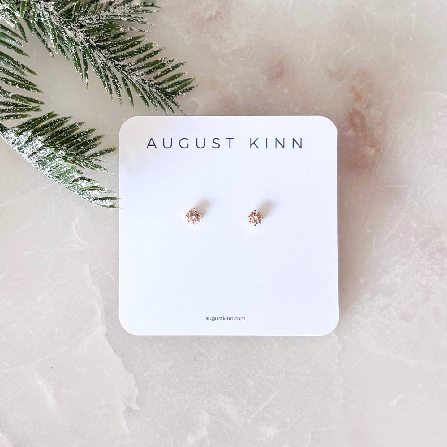 Stud Earrings - Diamond Snowdrop