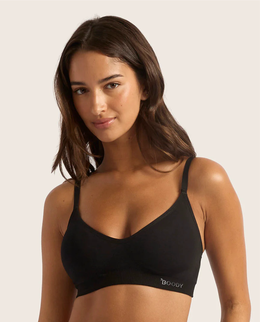 Wireless T-Shirt Bra - Black