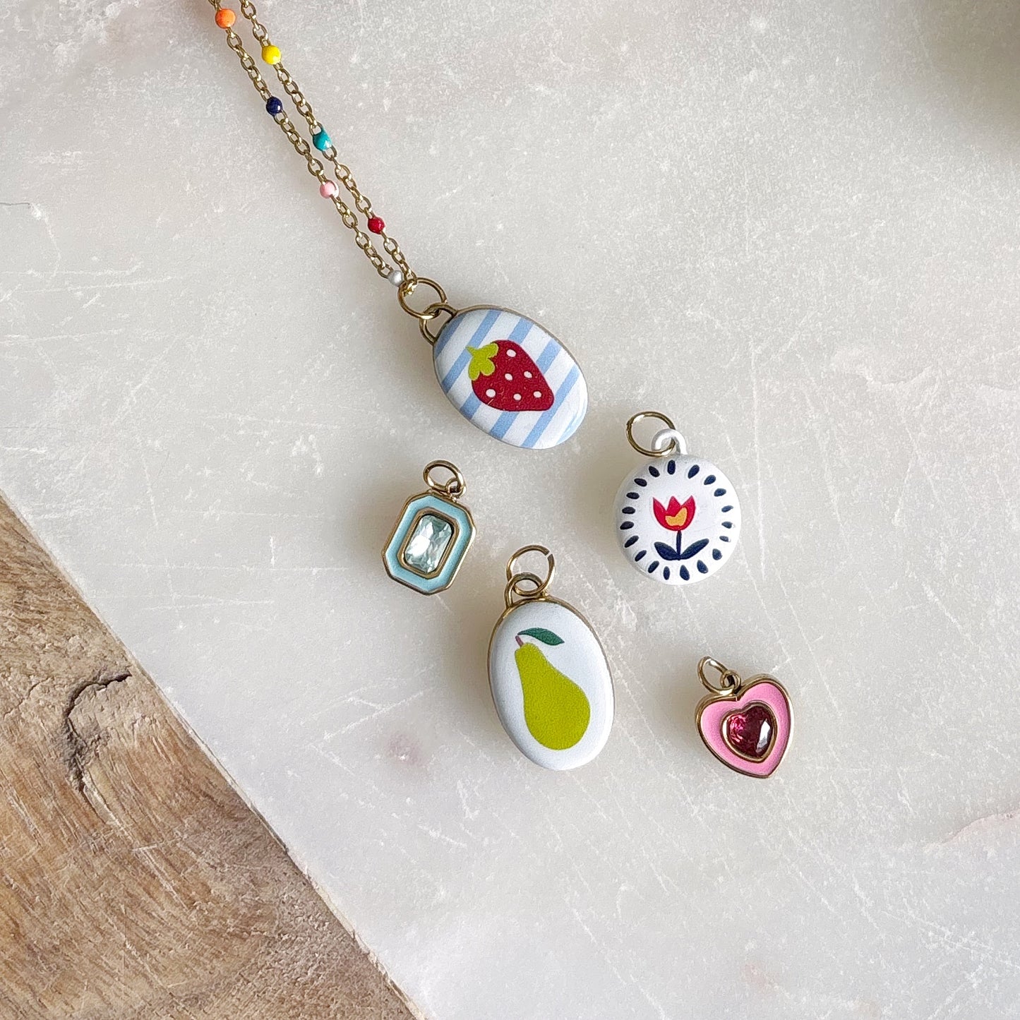 Painted Flower Charm