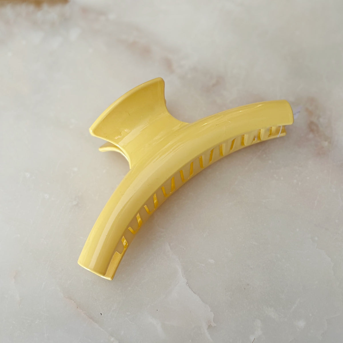 Large Hair Clip - Retro Yellow