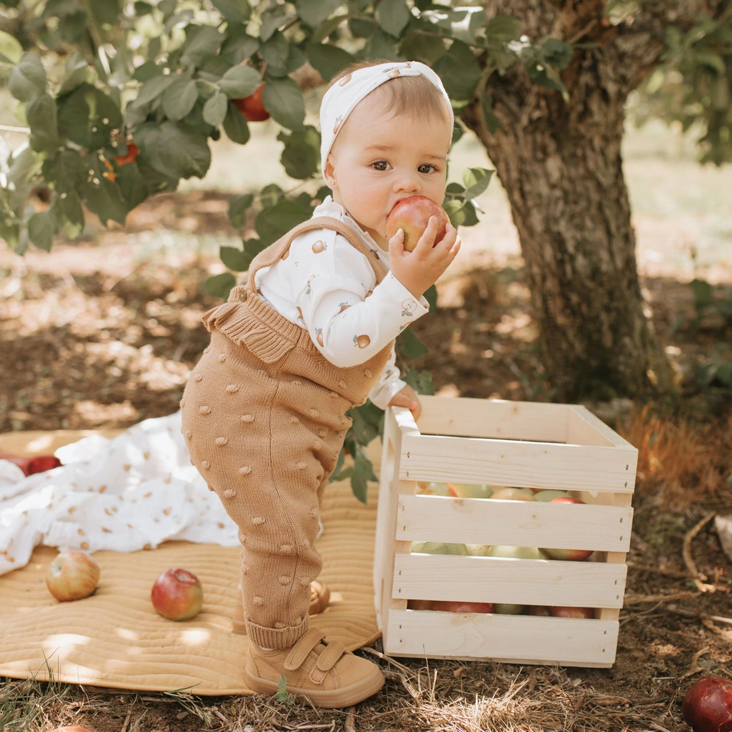 Sweaterknit Overall Set - Tan Heather