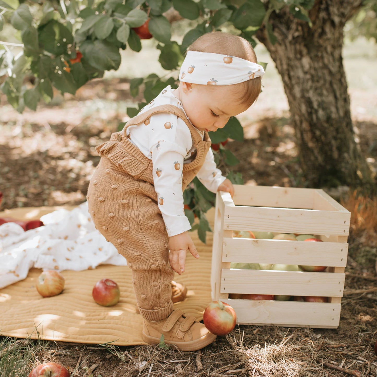 Sweaterknit Overall Set - Tan Heather