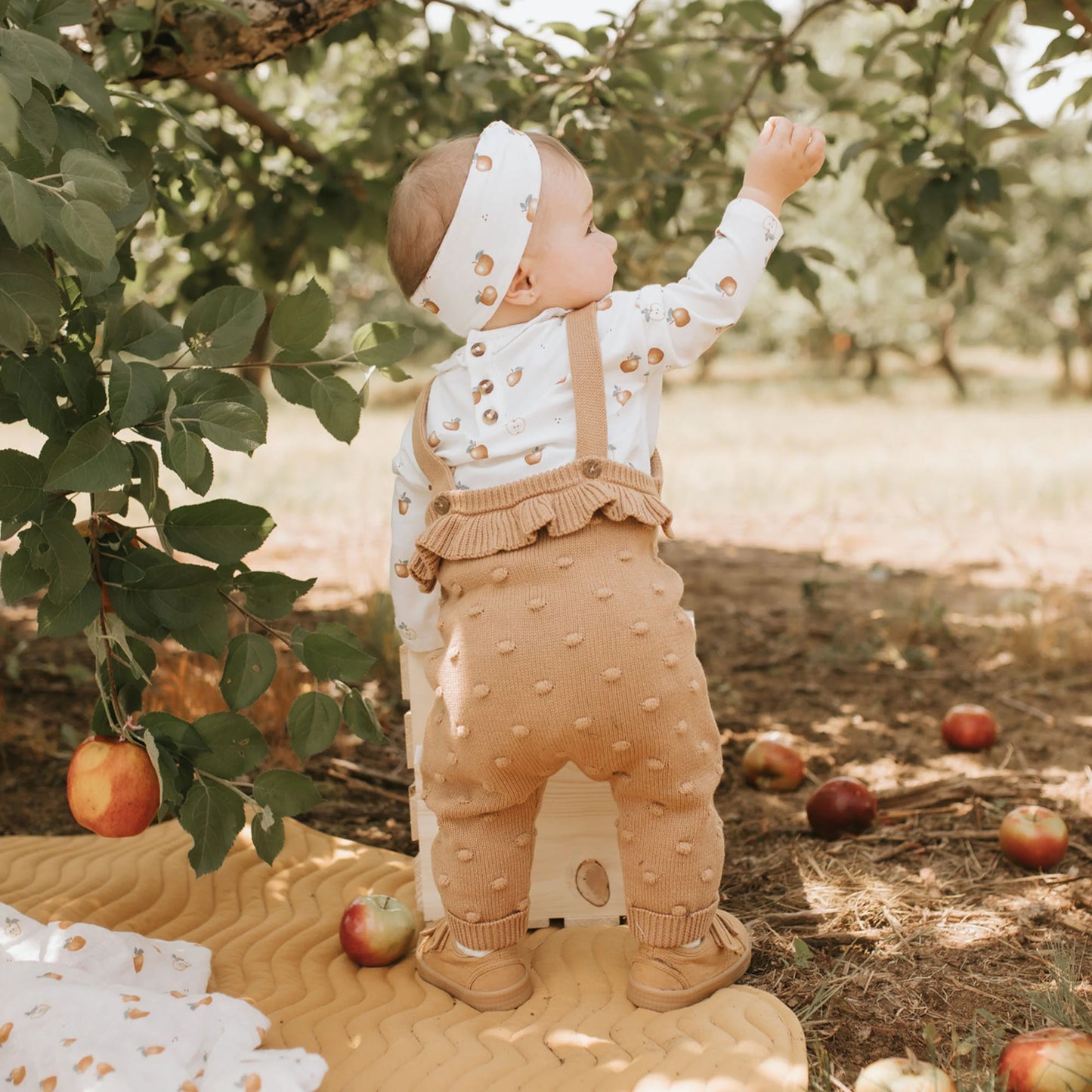 Sweaterknit Overall Set - Tan Heather