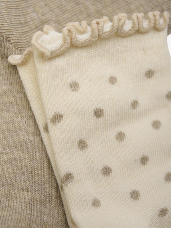 Lettuce Hem Socks (2 pack) - Simply Taupe