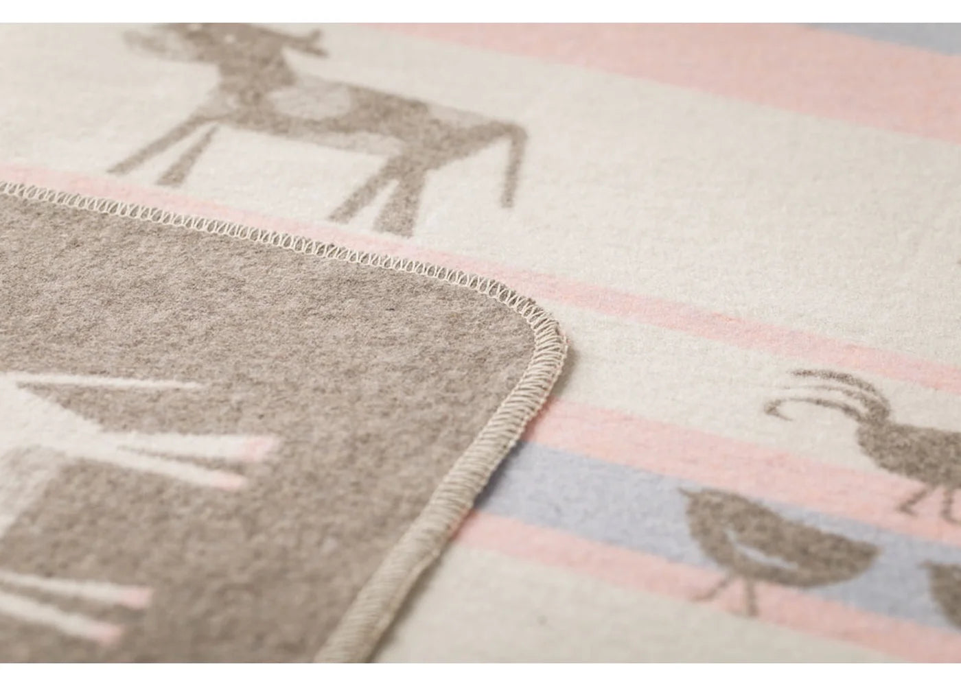 Cotton Flannel Blanket - Farm Life (Oatmeal)