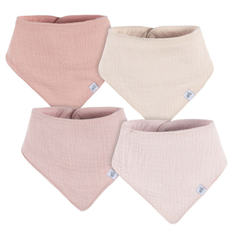 Muslin Bandana Bib - Baby Pink