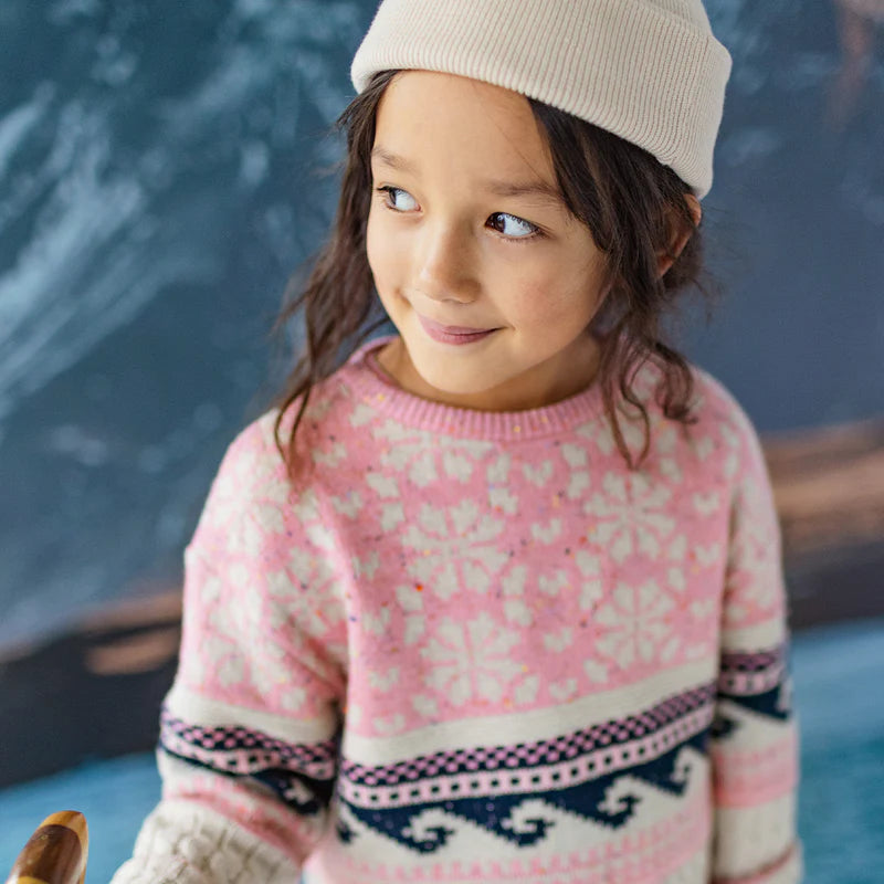 Cable Knit Sweater - Pink