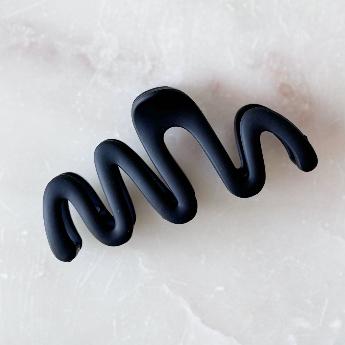 Matte Scribble Hair Clip - Black