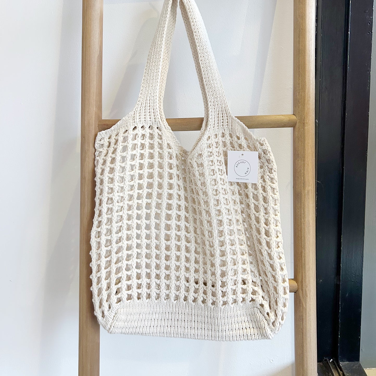 Crochet Tote Bag - Ivory