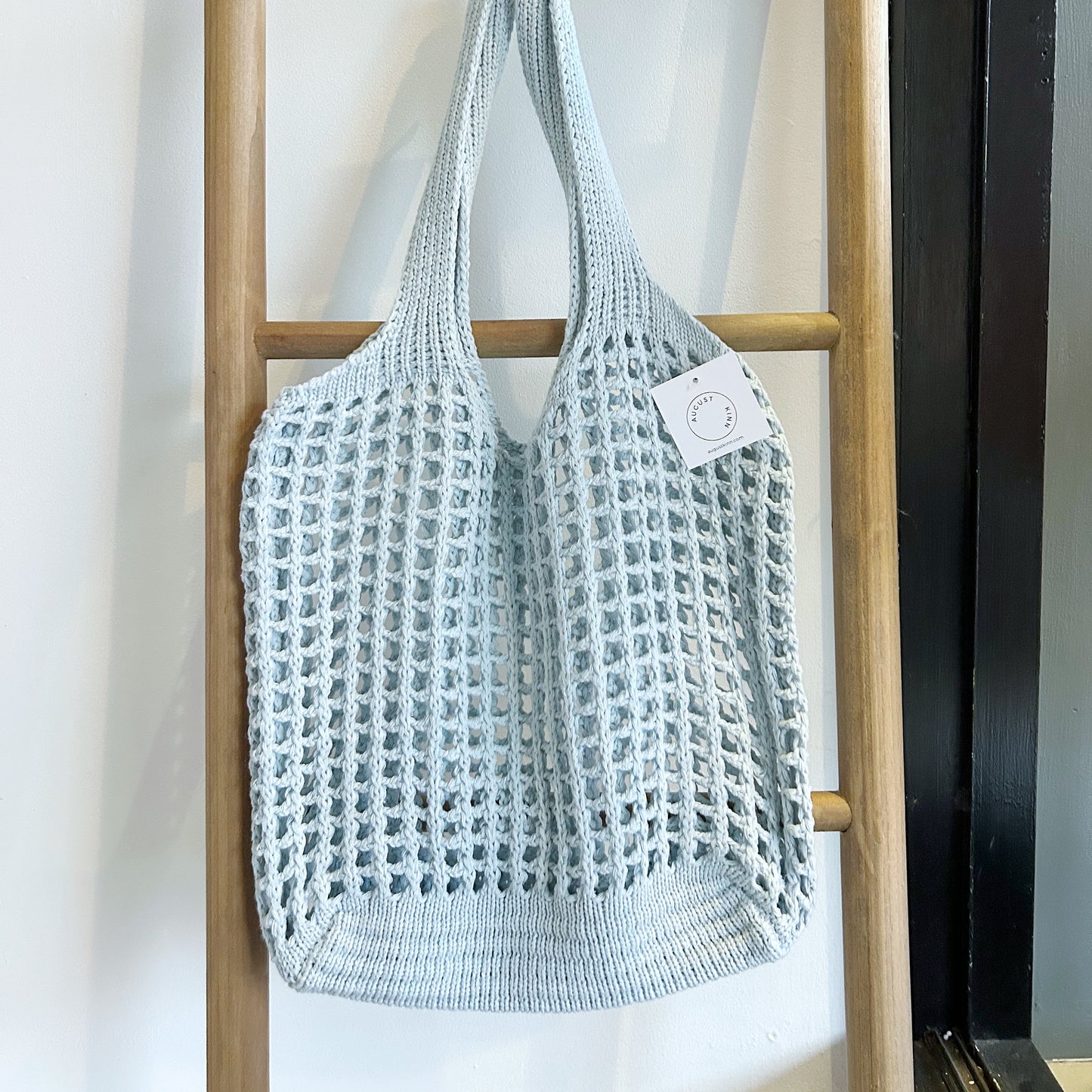 Crochet Tote Bag - Blue
