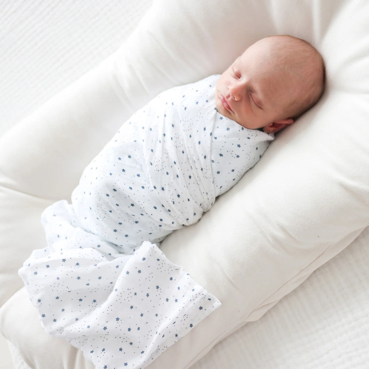 Cotton Muslin Swaddle - Stars