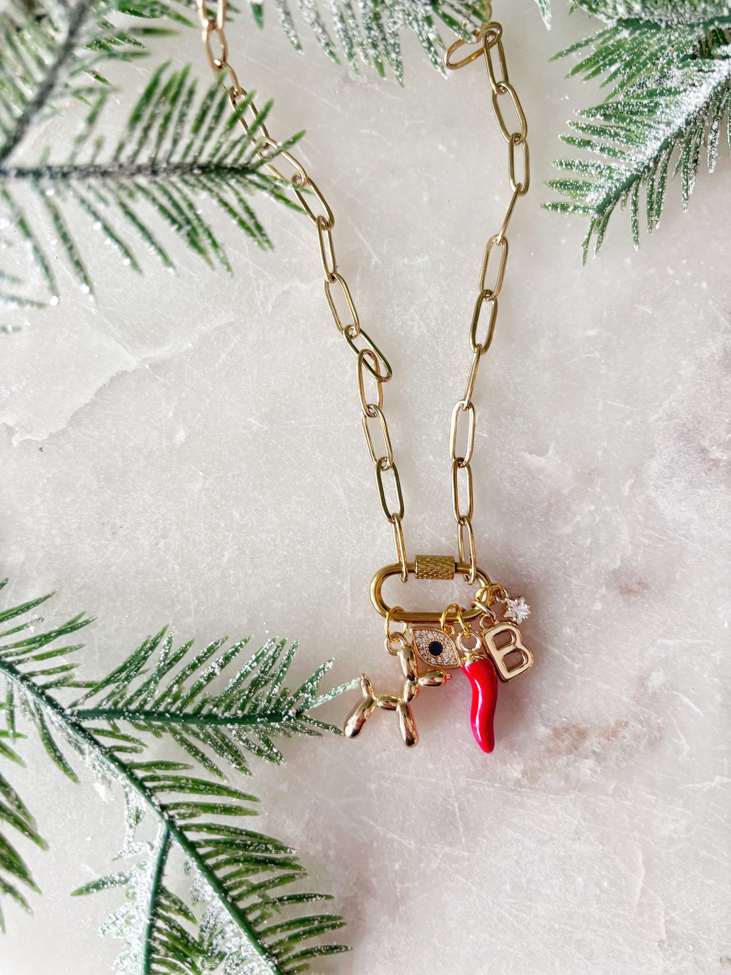 Mini Snowflake Charm - Gold