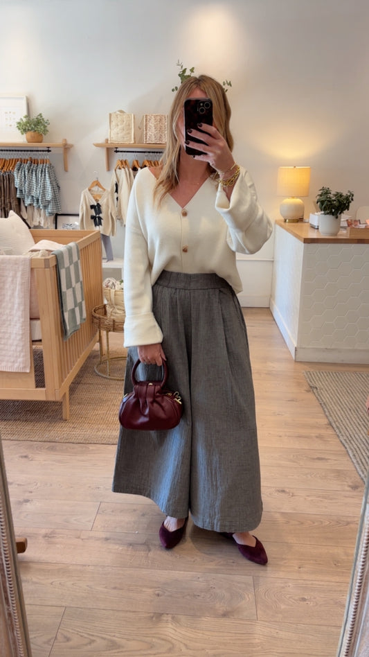 PRE-ORDER: Wide Leg Palazzo Pants - (O/S)