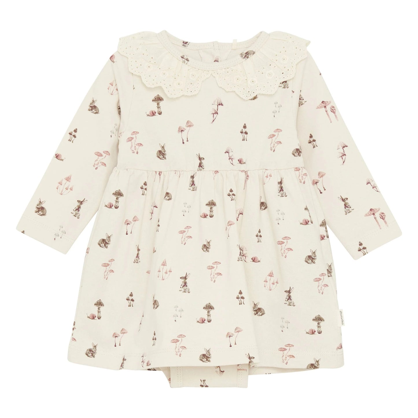 Cotton Dress Onesie - Mushroom