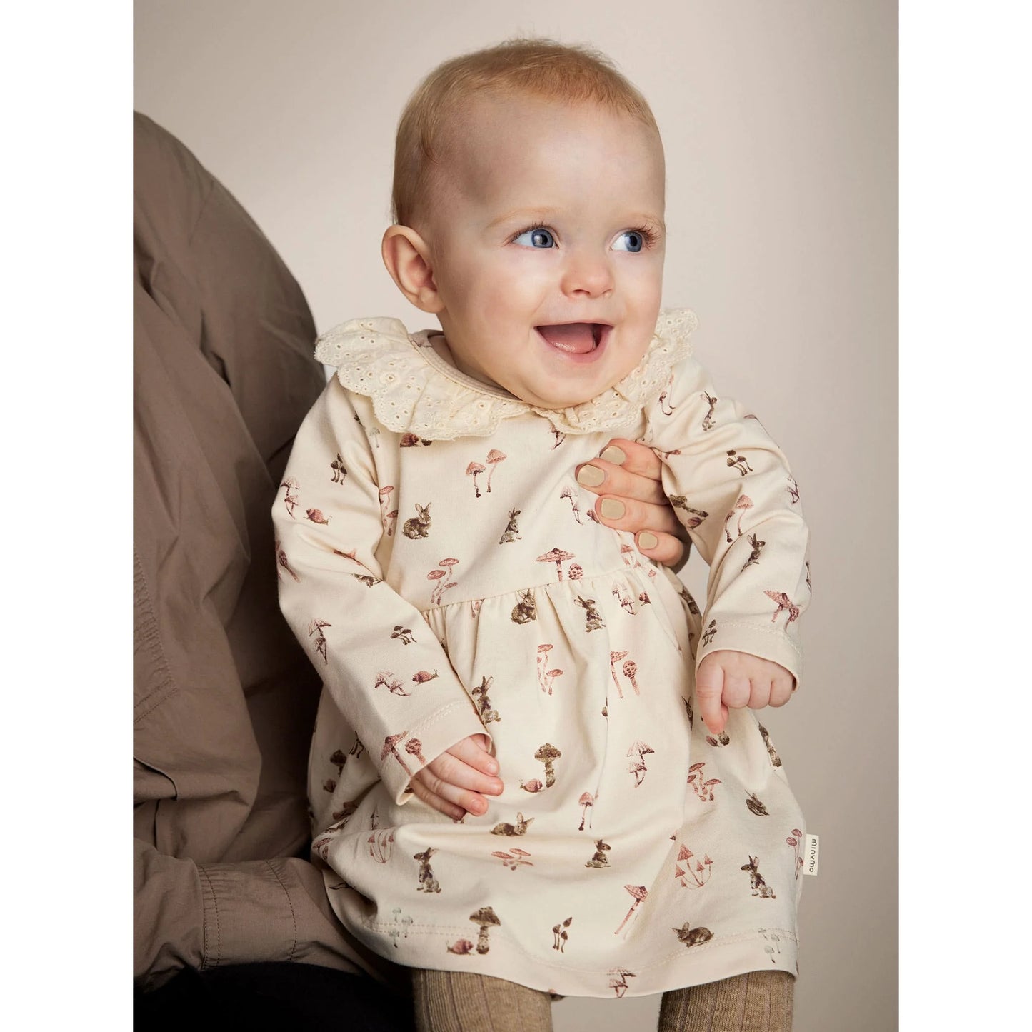 Cotton Dress Onesie - Mushroom