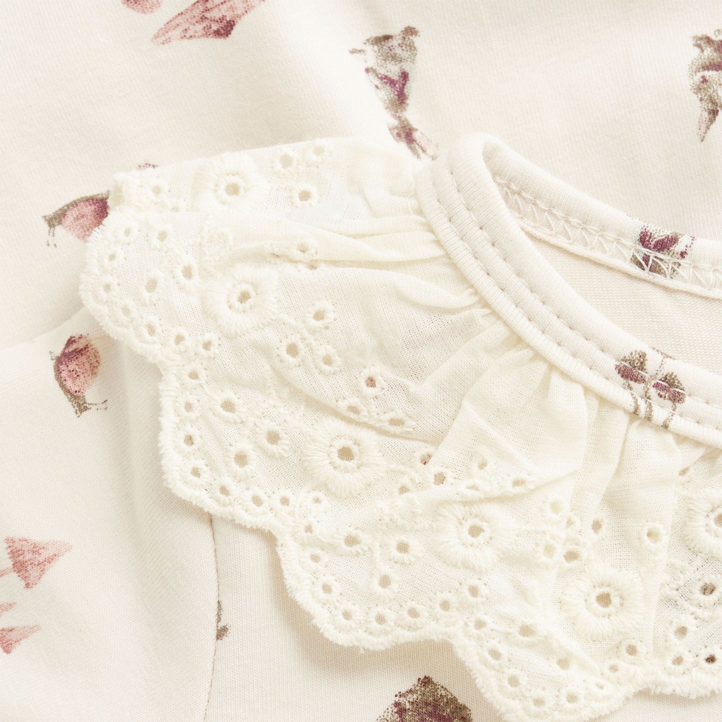 Cotton Dress Onesie - Mushroom