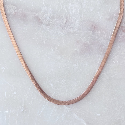 Flat Herringbone Necklace