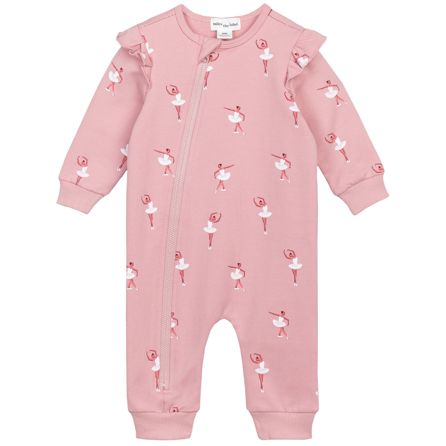 Organic Cotton Ruffle Playsuit - Ballerina