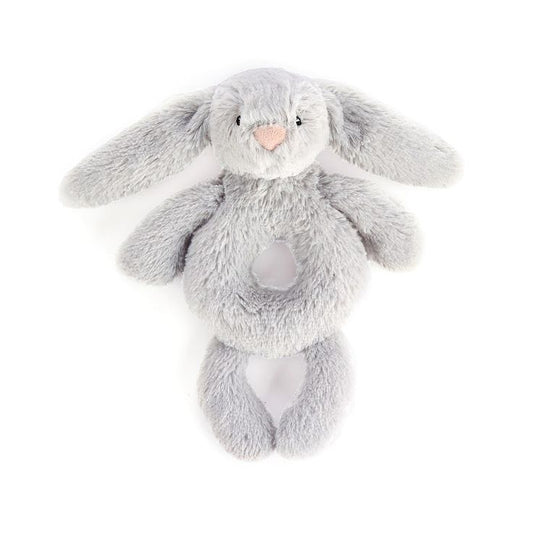 Bashful Bunny Rattle - Grey