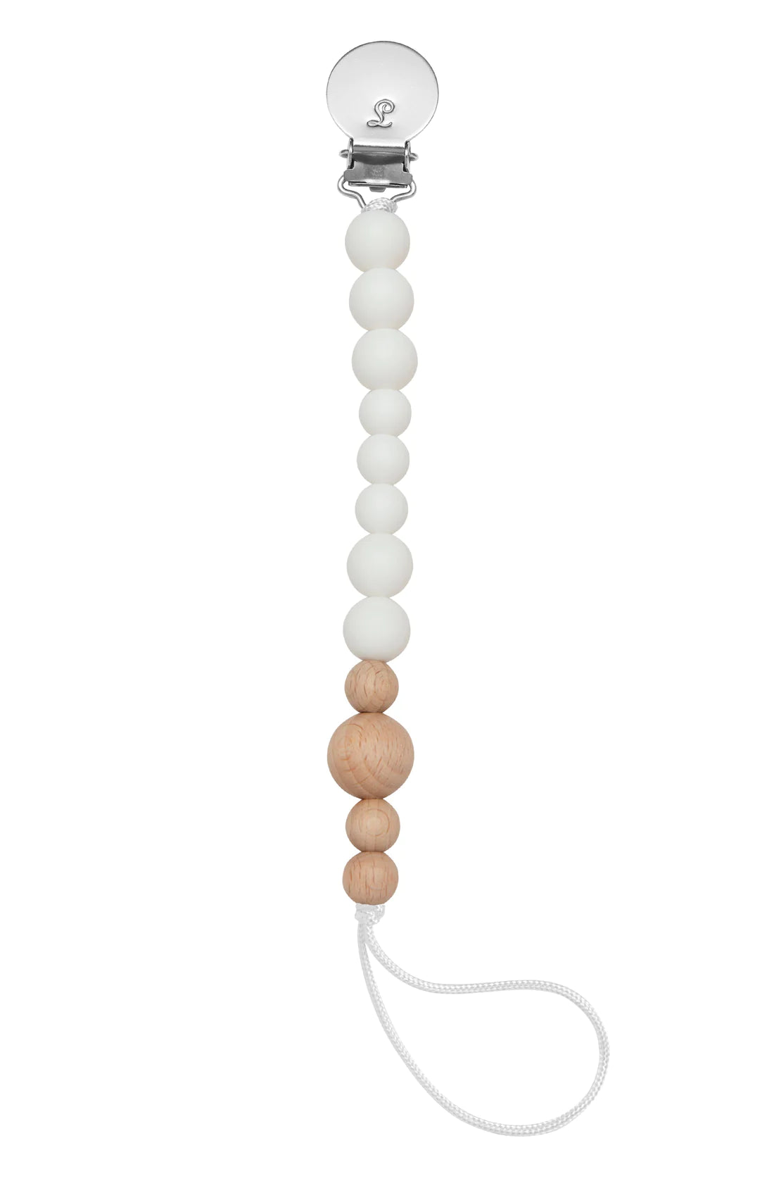 Silicone Soother Clip - White