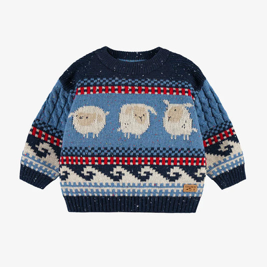 Baby Cable Knit Sweater - Blue