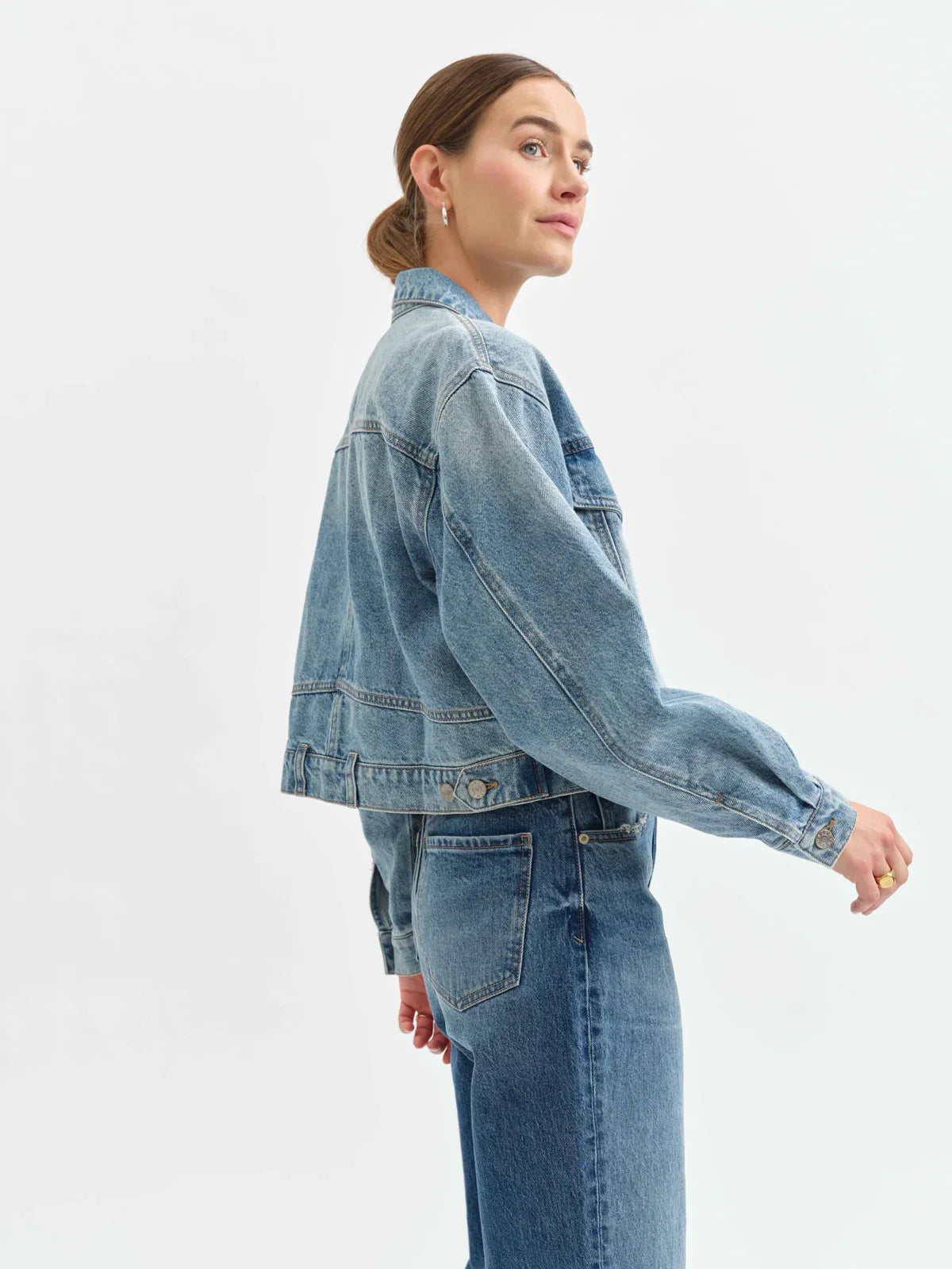 Bestie Cropped Denim Jacket - Caught Up