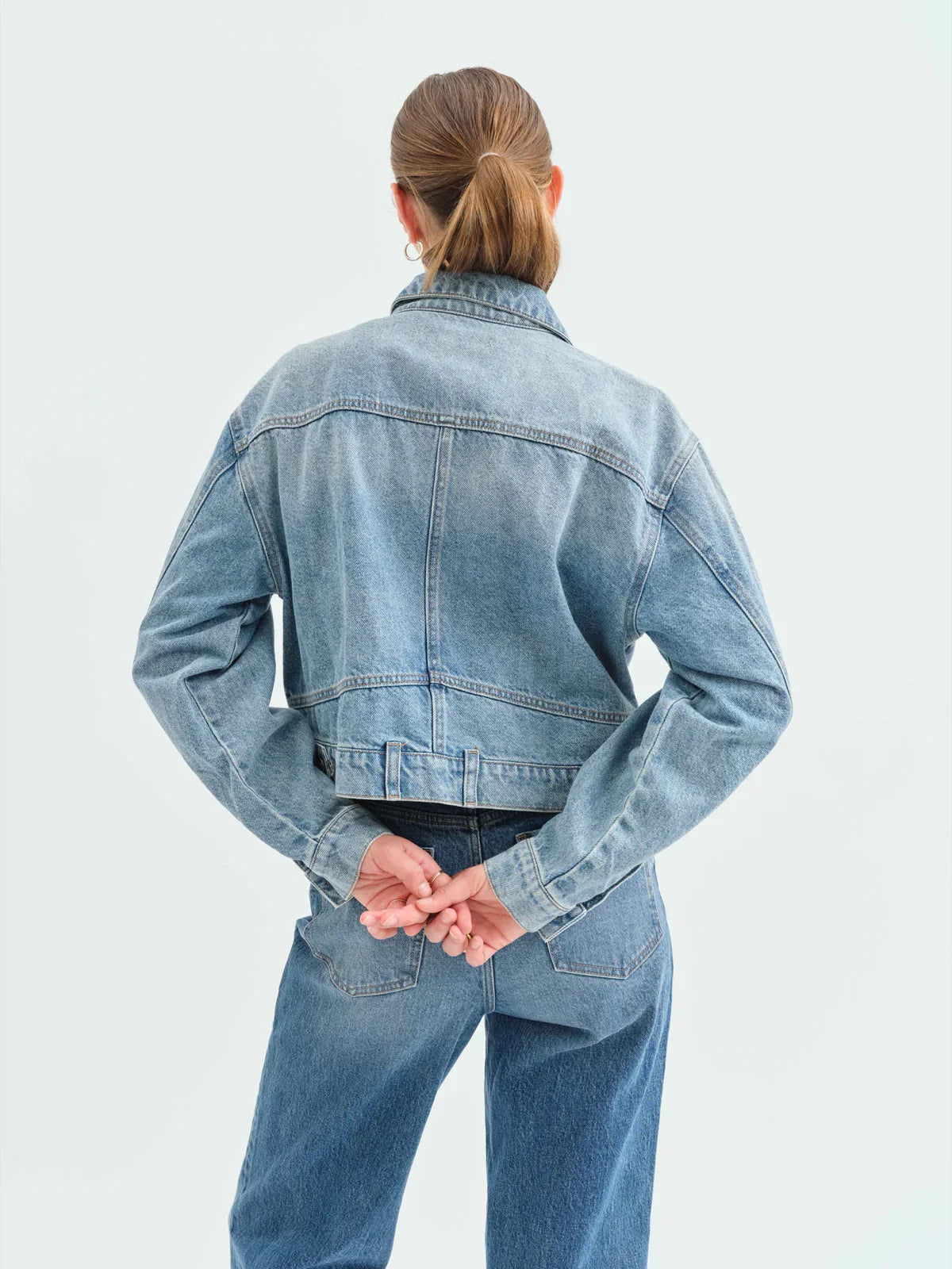 Bestie Cropped Denim Jacket - Caught Up