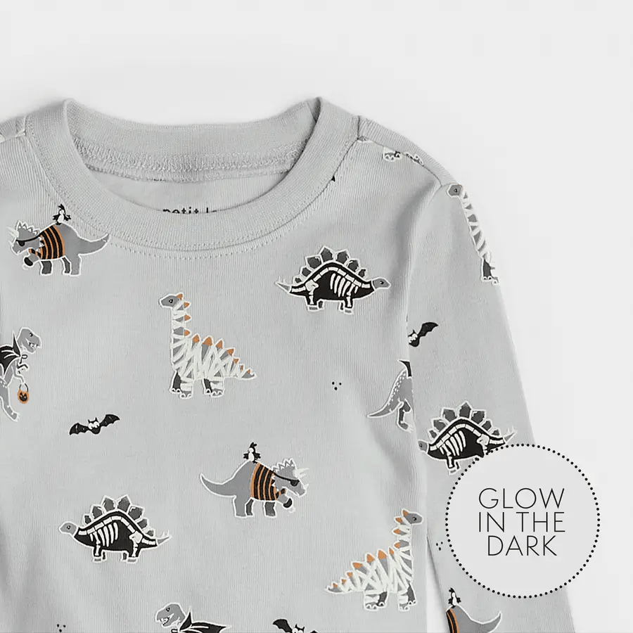 Two Piece Pajama Set - Dinoscaries (glow)