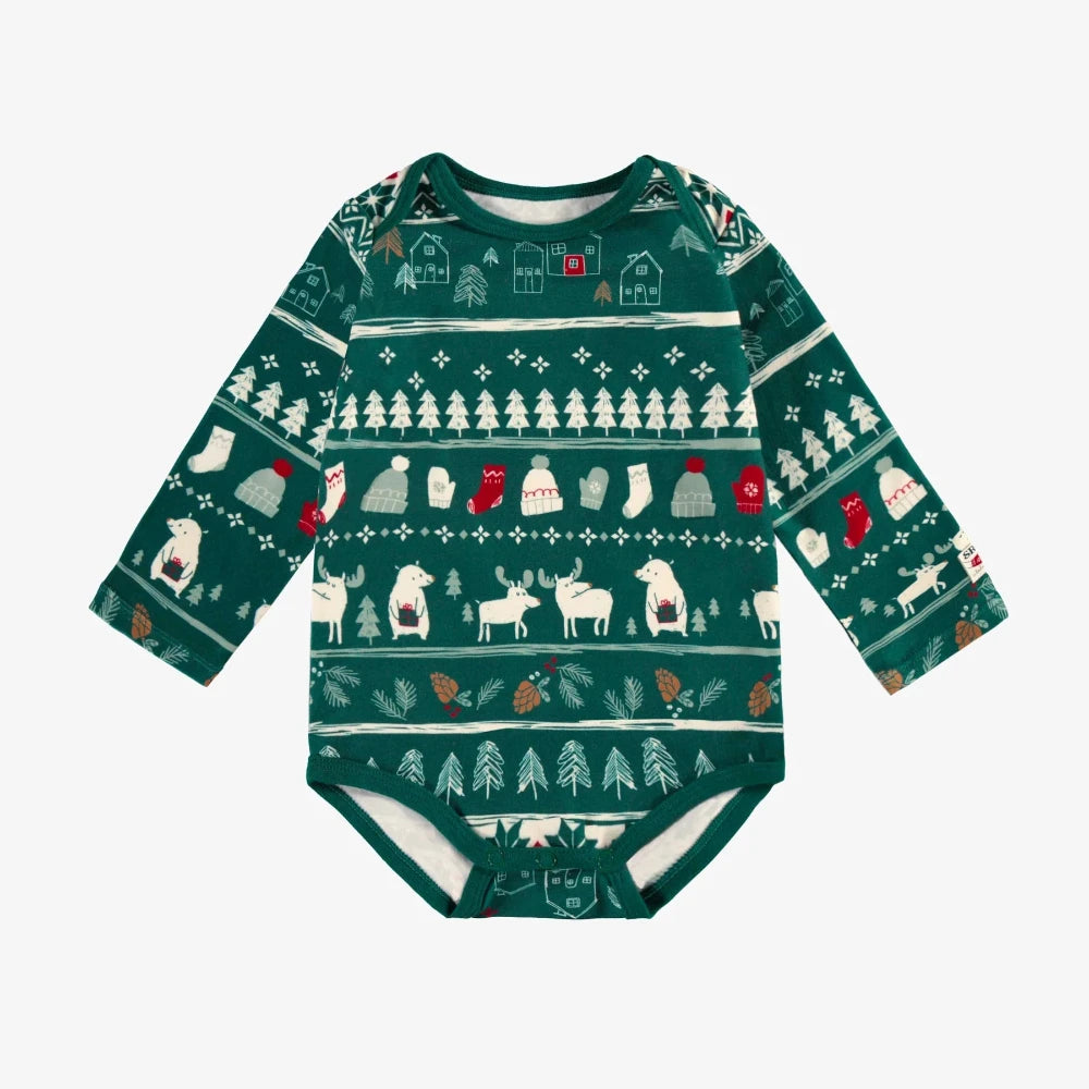 Holiday Bodysuit - Winter Green