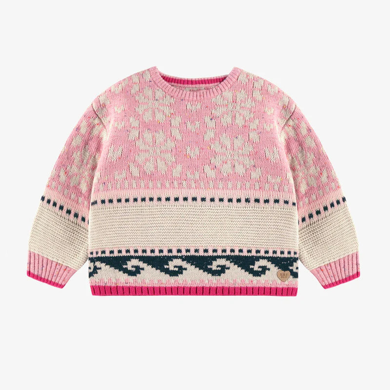 Baby Cable Knit Sweater - Pink