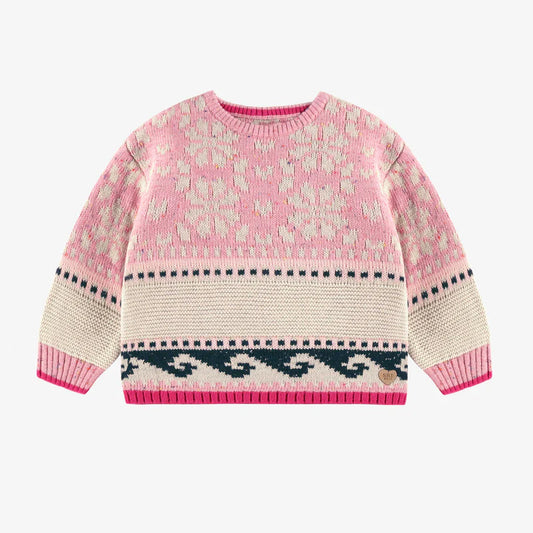 Baby Cable Knit Sweater - Pink
