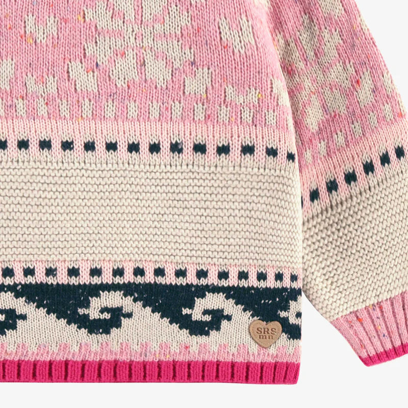 Baby Cable Knit Sweater - Pink