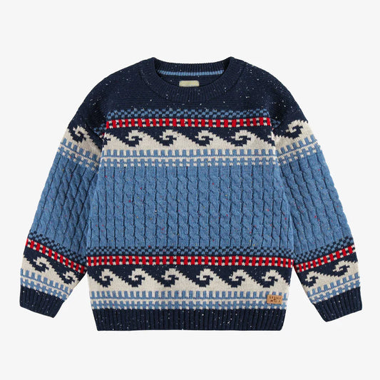 Cable Knit Sweater - Blue